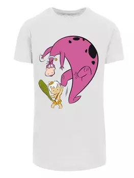 Футболка F4NT4STIC Die Familie Feuerstein Bamm Bamm And Dino, белый