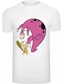 Футболка F4NT4STIC Die Familie Feuerstein Bamm Bamm And Dino, белый