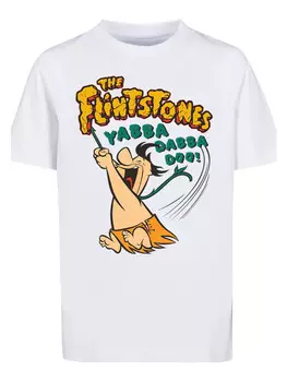 Футболка F4NT4STIC Die Familie Feuerstein Fred Yabba Dabba Doo, белый
