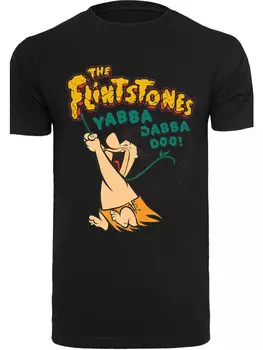 Футболка F4NT4STIC Die Familie Feuerstein Fred Yabba Dabba Doo, черный