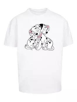 Футболка F4NT4STIC Disney 101 Dalmatiner Puppy Love, белый
