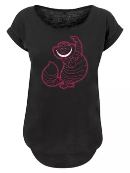 Футболка F4Nt4Stic DISNEY ALICE IM WUNDERLAND CHESHIRE CAT PINKY, черный