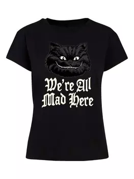 Футболка F4Nt4Stic DISNEY ALICE IM WUNDERLAND MAD GLOW, черный