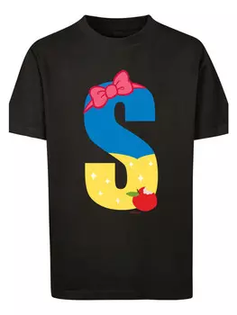 Футболка F4NT4STIC Disney Alphabet S Is For Snow White Schneewittchen, черный