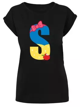 Футболка F4NT4STIC Disney Alphabet S Is For Snow White Schneewittchen, черный