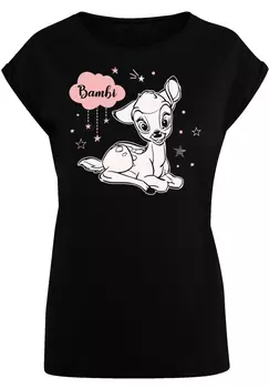 Футболка F4NT4STIC Disney Bambi Pinke Wolke, черный