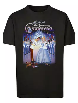 Футболка F4NT4STIC Disney Cinderella Aschenputtel Collage Poster, черный