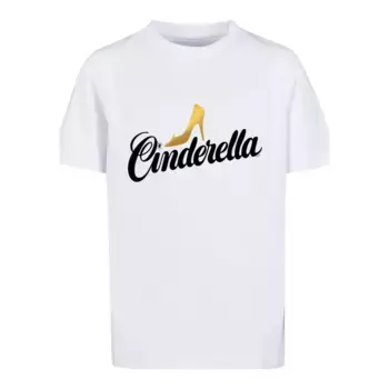 Футболка F4NT4STIC «Disney Cinderella Cinderella Shoe Logo», детские унисекс, товары премиум-класса, для мальчиков, девочек, с принтом, белый