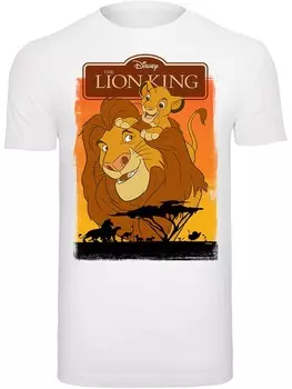 Футболка F4Nt4Stic Disney Der Knig der Lwen Simba und Mufasa, белый