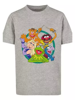 Футболка F4NT4STIC Disney Die Muppets Group Circle, пестрый серый