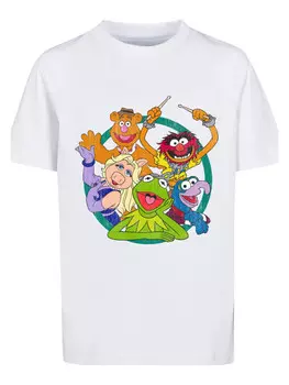 Футболка F4NT4STIC Disney Die Muppets Group Circle, белый