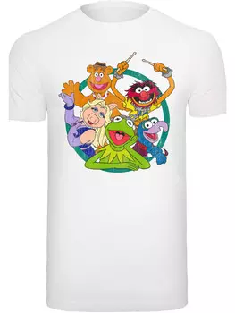 Футболка F4NT4STIC Disney Die Muppets Group Circle, белый