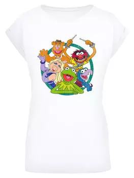 Футболка F4NT4STIC Disney Die Muppets Group Circle, белый