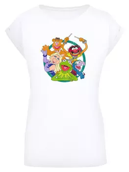 Футболка F4NT4STIC Disney Die Muppets Kermit der Frosch Fozzie, белый