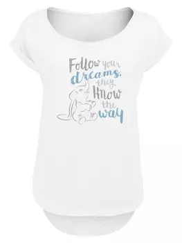 Футболка F4Nt4Stic DISNEY DUMBO FOLLOW YOUR DREAMS, белый