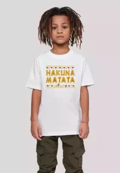 Футболка F4NT4STIC "Disney King Lion King Hakuna Matata", унисекс для детей, товары премиум-класса, для мальчиков, для девочек, с принтом, белый