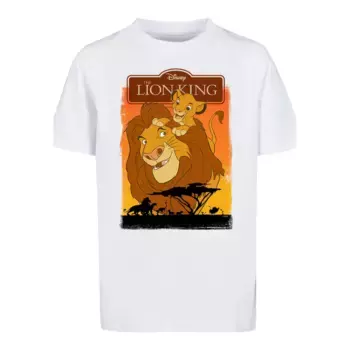 Футболка F4NT4STIC «Disney King Lion Simba and Mufasa», унисекс для детей, товары премиум-класса, для мальчиков, для девочек, с принтом, белый