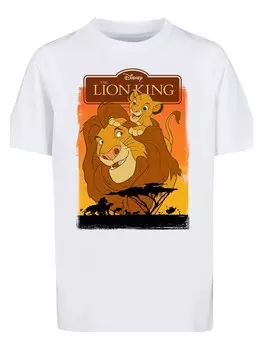 Футболка F4NT4STIC Disney Knig der Lwen Simba und Mufasa, белый