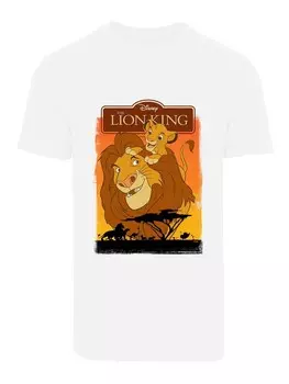 Футболка F4NT4STIC Disney Knig der Lwen Simba und Mufasa, белый