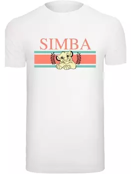 Футболка F4NT4STIC Disney Knig der Lwen Simba Stripes, белый