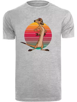 Футболка F4NT4STIC Disney Knig der Lwen Timon Sunset, пестрый серый