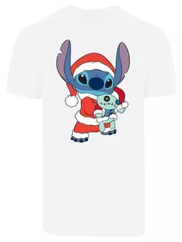 Футболка F4NT4STIC Disney Lilo & Stitch Christmas, белый