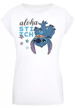 Футболка F4NT4STIC Disney Lilo & Stitch On The Head, белый
