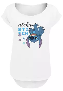 Футболка F4NT4STIC Disney Lilo & Stitch On The Head, белый