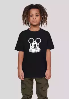 Футболка F4NT4STIC "Disney Mickey Mouse Don't Speak", унисекс для детей, товары премиум-класса, для мальчиков, для девочек, с принтом, черный