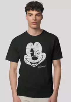 Футболка F4NT4STIC "Disney Mickey Mouse Face Vintage Look", премиум-качество, черный