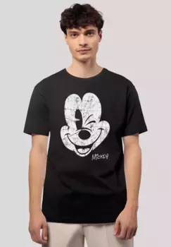 Футболка F4NT4STIC "Disney Mickey Mouse Face Vintage Look", премиум-качество, черный