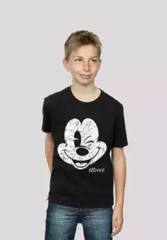 Футболка F4NT4STIC "Disney Mickey Mouse MICKEY", унисекс для детей, товары премиум-класса, для мальчиков, для девочек, с принтом, черный
