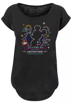 Футболка F4NT4STIC Disney Micky Maus Neon Adventure, черный