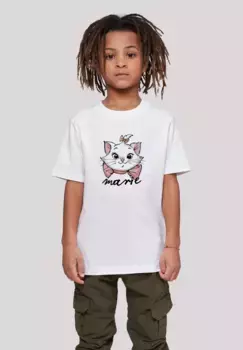 Футболка F4NT4STIC "Disney The Aristocats Marie Sketch Face", унисекс для детей, товары премиум-класса, для мальчиков, для девочек, с принтом, белый