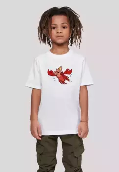 Футболка F4NT4STIC "Disney The Little Mermaid Sebastian Bubbles", унисекс для детей, товары премиум-класса, для мальчиков, для девочек, с принтом, белый
