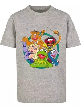 Футболка F4NT4STIC Disney The Muppets Group Circle, цвет mottled grey
