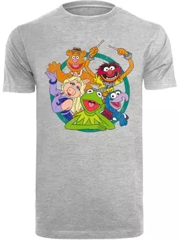 Футболка F4Nt4Stic Disney The Muppets Group Circle, пестрый серый