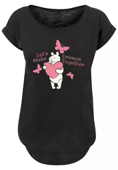 Футболка F4NT4STIC Disney Winnie Puuh Let's Make Dreams Together, черный