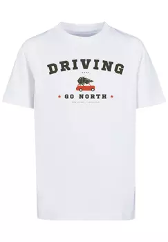 Футболка F4NT4STIC Driving Home Weihnachten, белый