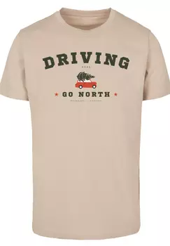 Футболка F4NT4STIC Driving Home Weihnachten, песочный