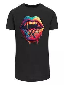 Футболка F4Nt4Stic DROOLING LIPS, черный