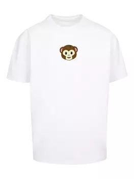 Футболка F4NT4STIC emoji couture smiling monkey furry face, белый