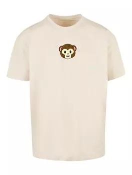 Футболка F4NT4STIC emoji couture smiling monkey furry face, песочный
