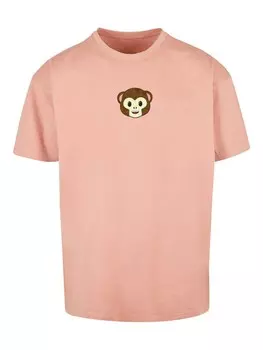 Футболка F4NT4STIC emoji couture smiling monkey furry face, цвет amber