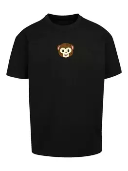 Футболка F4NT4STIC emoji couture smiling monkey furry face, черный