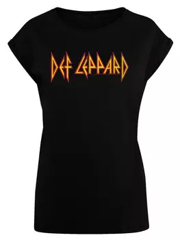 Футболка F4NT4STIC Extended Shoulder T-Shirt Def Leppard Shatter Logo, черный