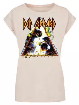 Футболка F4NT4STIC Extended Shoulder T-Shirt Def Leppard Hysteria, цвет Whitesand