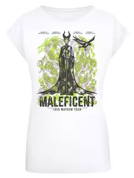Футболка F4NT4STIC Extended Shoulder T-Shirt Disney Villians Maleficent Mayem Tour, белый