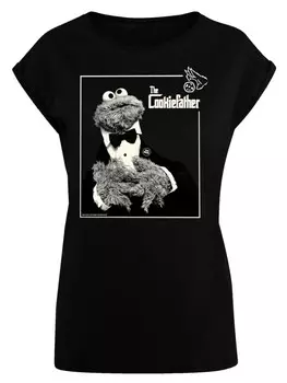 Футболка F4NT4STIC Extended Shoulder T-Shirt Sesamstrae The Cookiefather, черный