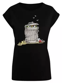 Футболка F4NT4STIC Extended Shoulder T-Shirt Sesamstrae Oscar Tresh Box, черный
